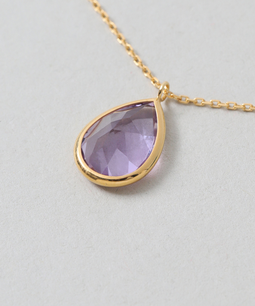ネックレス 「WEB限定」「SAMH by LILAS」ピンクアメジストネックレス SVK18GP レディースの画像