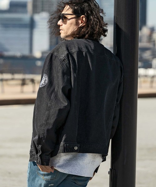 「Mark Gonzales」 デニムジャケット L チャコールグレー メンズ_画像4