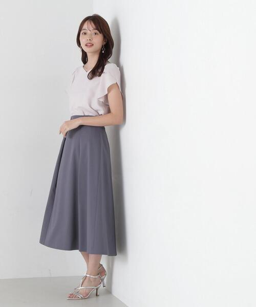 「PROPORTION BODY DRESSING」 フレアスカート MEDIUM ダークグレー レディース_画像4