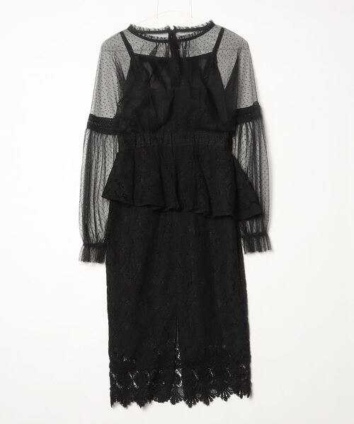「LUGG NAGG」 長袖ワンピース MEDIUM ブラック レディース_画像2
