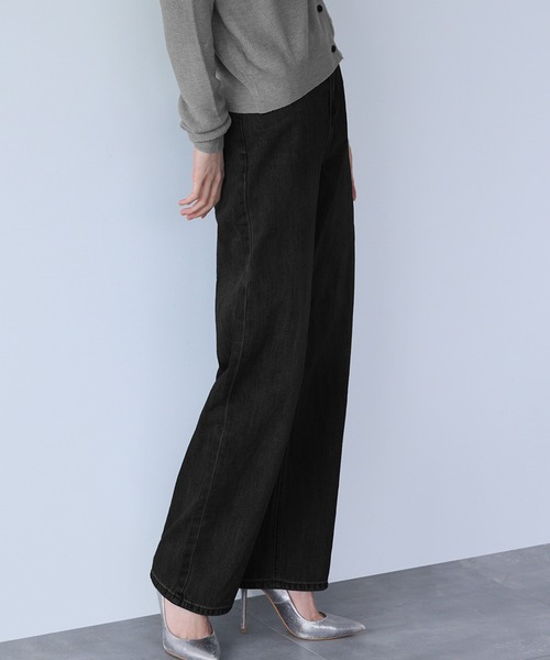 「LOWO」 デニムパンツ M ブラック レディース_画像6
