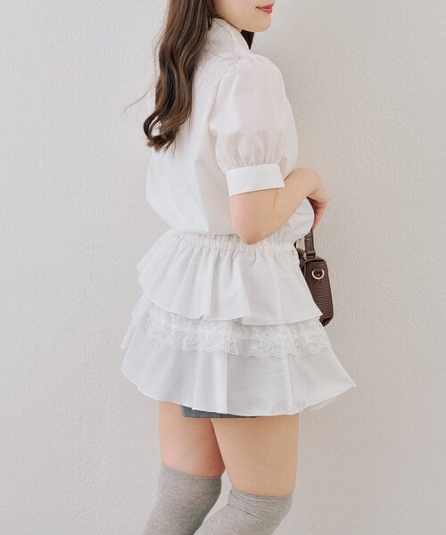 「continuer de NICE CLAUP」 シャツワンピース FREE ホワイト レディース_画像2