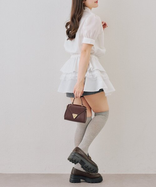 「continuer de NICE CLAUP」 シャツワンピース FREE ホワイト レディース_画像5