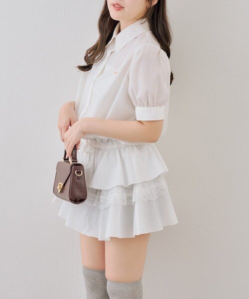 「continuer de NICE CLAUP」 シャツワンピース FREE ホワイト レディース_画像8