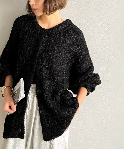 「classicalelf」 ニットカーディガン SMALL ブラック レディース_画像6