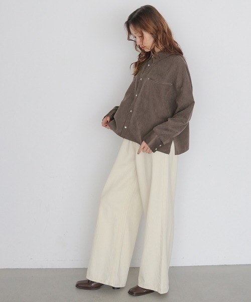 ブラウス シャツ 「CLEIO」スウェードライクウエスタンシャツ　SUEDE LIKE WESTERN SHIRT レディース | CLEIO | 15