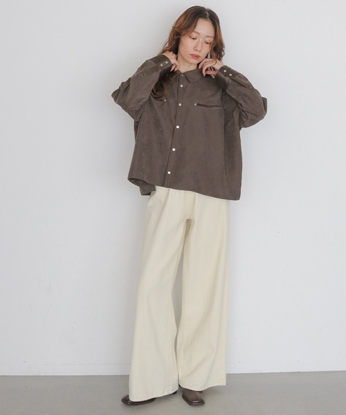 ブラウス シャツ 「CLEIO」スウェードライクウエスタンシャツ　SUEDE LIKE WESTERN SHIRT レディース | CLEIO | 12