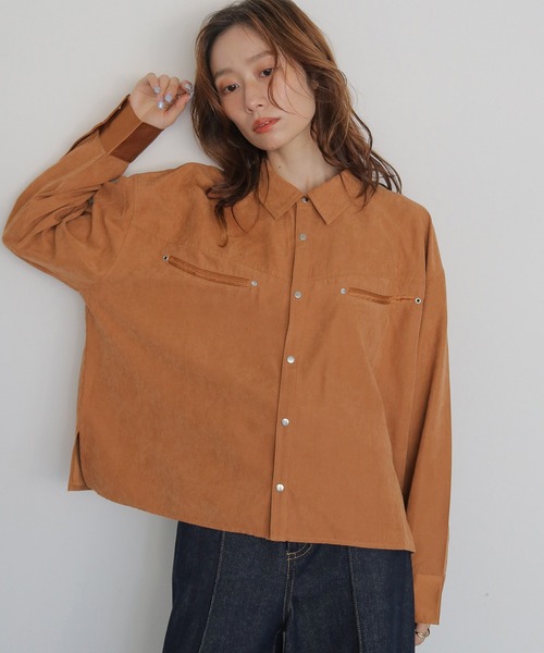 ブラウス シャツ 「CLEIO」スウェードライクウエスタンシャツ　SUEDE LIKE WESTERN SHIRT レディース | CLEIO | 16