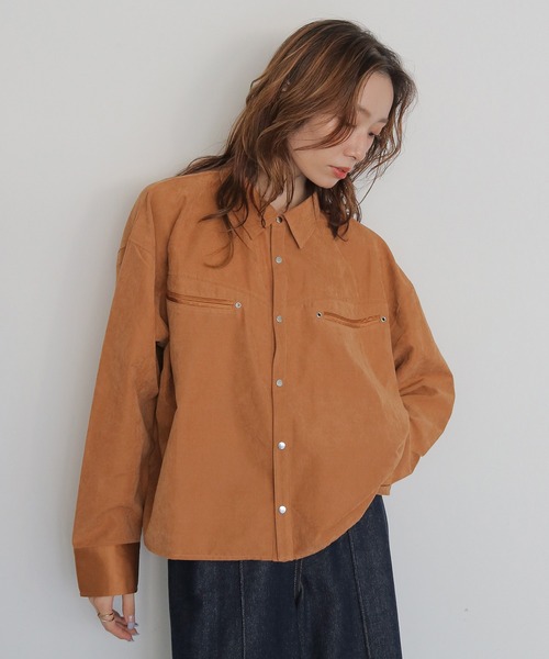 ブラウス シャツ 「CLEIO」スウェードライクウエスタンシャツ　SUEDE LIKE WESTERN SHIRT レディース | CLEIO | 18