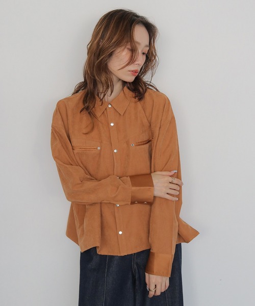 ブラウス シャツ 「CLEIO」スウェードライクウエスタンシャツ　SUEDE LIKE WESTERN SHIRT レディース | CLEIO | 19