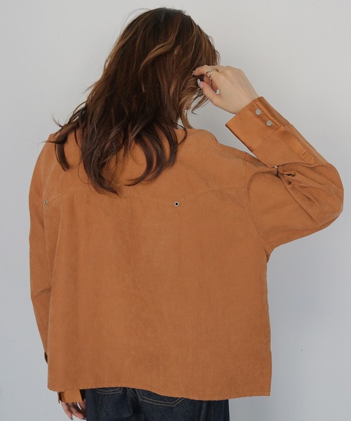 ブラウス シャツ 「CLEIO」スウェードライクウエスタンシャツ　SUEDE LIKE WESTERN SHIRT レディース | CLEIO | 21
