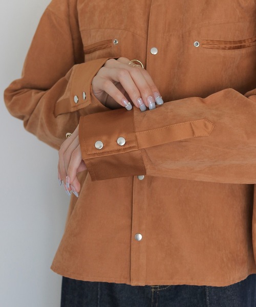 ブラウス シャツ 「CLEIO」スウェードライクウエスタンシャツ　SUEDE LIKE WESTERN SHIRT レディース | CLEIO | 22