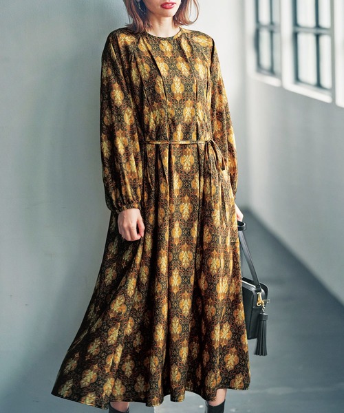 ワンピース ボリューム袖エスニック柄ワンピース Zozotown Yahoo 店 通販 Yahoo ショッピング