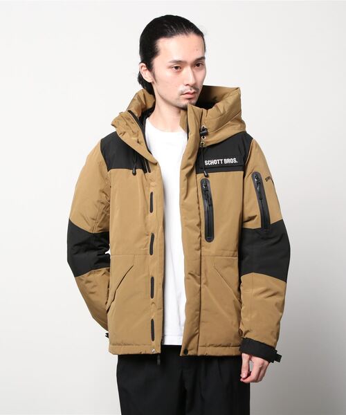 ダウン ダウンジャケット Schott(ショット) 2TONE DOWN JACKET 