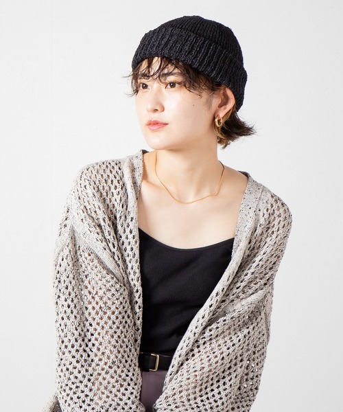 RACAL（ラカル） ニット帽 ニットキャップ Summer Paper Knit Roll