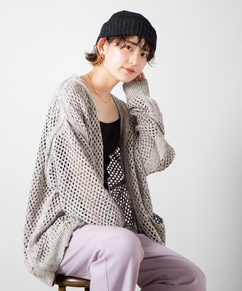 RACAL（ラカル） ニット帽 ニットキャップ Summer Paper Knit Roll