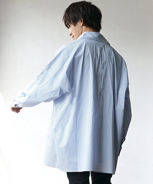 MinoriTY シャツ 「MinoriTY」ストライプビッグレギュラーカラー