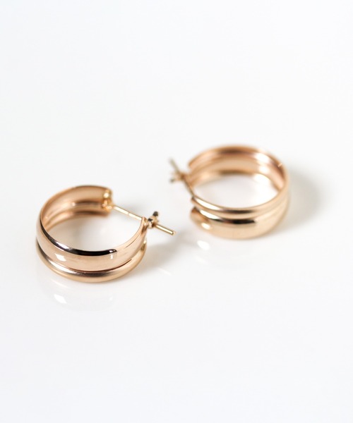 cui-cui（キュイキュイ） ピアス ゴールド スナップ フープ ピアス