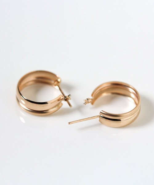 cui-cui（キュイキュイ） ピアス ゴールド スナップ フープ ピアス