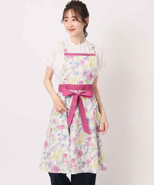 LAURA ASHLEY エプロン 「70周年セレブレーティングプリント