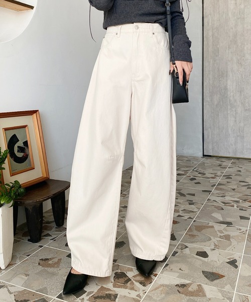 ジーンズ デニム デニムパンツ 「累計販売枚数1万枚突破！」カーブデニム レディース | moment+ | 23