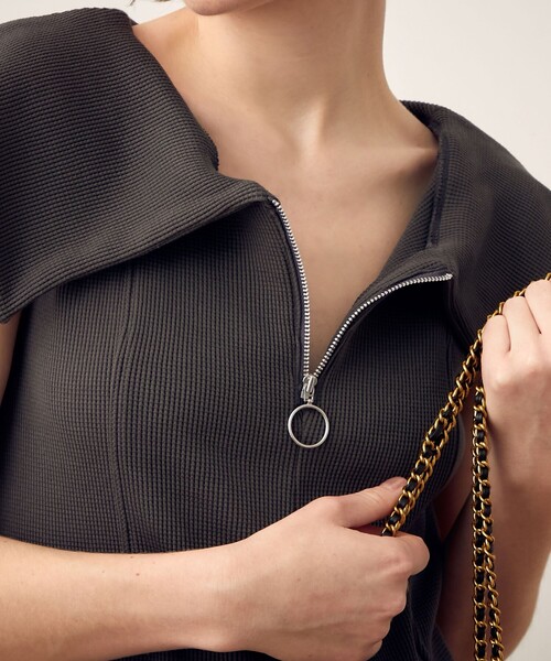 DEICY ワンピース ワッフルハーフジップワンピース : ZOZOTOWN Yahoo