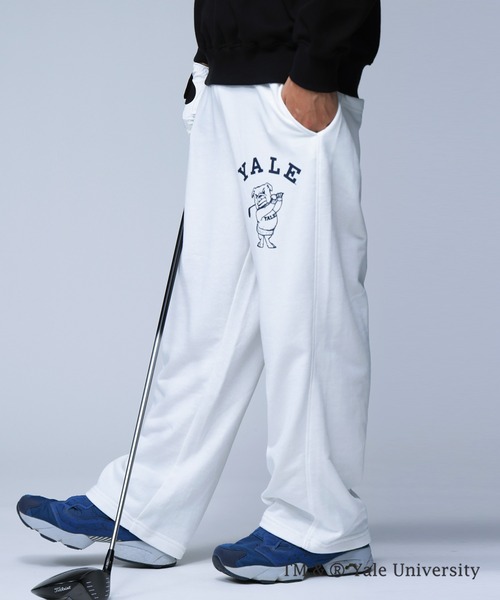 antiqua パンツ YALE ロゴプリントパンツ レディース メンズ