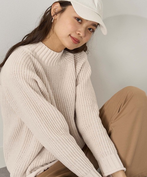 BELLUNA PLUS（ベルーナプラス） ニット セーター モール素材チャン