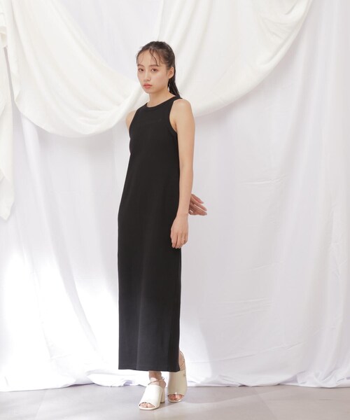 新品JILL STUART ノースリーブロングワンピース ベージュ JILL by STUART ワンピース 「JILL BASIC」リブワンピース