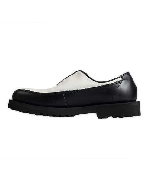 NO ID.（ノーアイディー） スリッポン 「NO ID.」Front Gore Moccasin