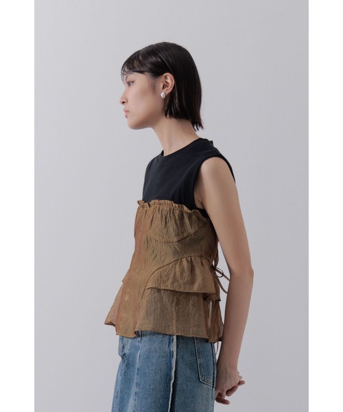 tシャツ ビスチェコンビカットソー レディース