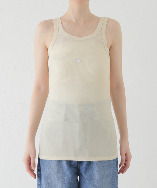 タンクトップ ノースリーブ BASERANGE HEART TANK レディース BASERANGE タンクトップ ノースリーブ 「BASERANGE/ベースレンジ