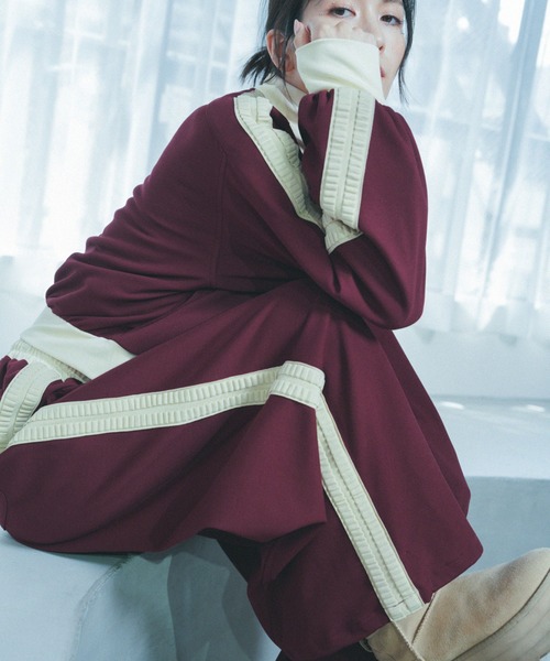 ジャージ 「Nora Lily」「elle」Lady Wavy Line Track Top レディース