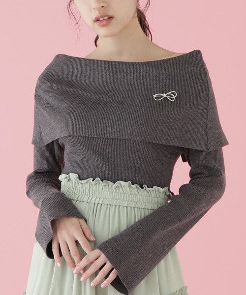完売レア‼︎‼︎ジルバイジルスチュアートベーシックリブフレアスリーブニット ジルバイジルスチュアート JILL by JILLSTUART 長袖ソウバリフレア
