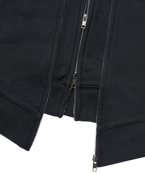 NOMANUAL パーカー 「NOMANUAL」OVERDYED LAYER HOODED ZIP-UP