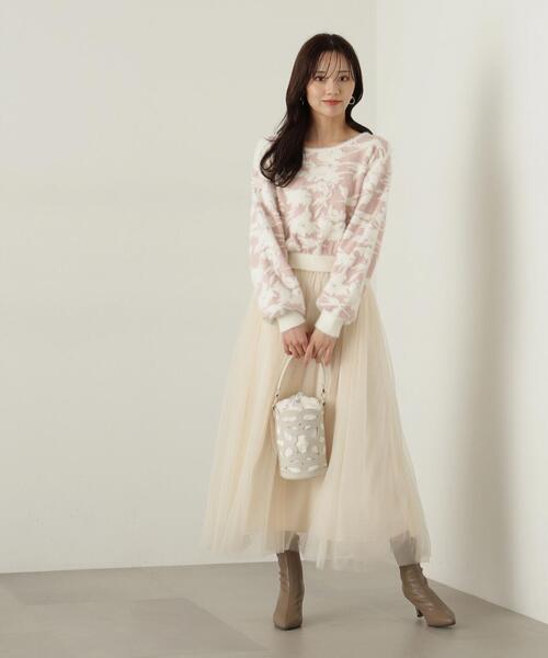 PROPORTION BODY DRESSING ワンピース ジャガードチュールニット