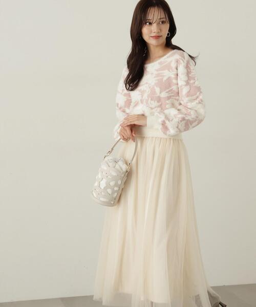 PROPORTION BODY DRESSING ワンピース ジャガードチュールニット