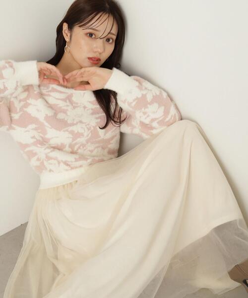 最も優遇 PROPORTION ジャガードチュールニット ワンピース DRESSING BODY ワンピース