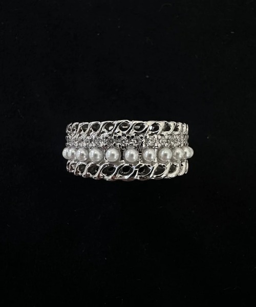 Pearl Chain Ring LOHME 9号 Bijoux Pearl Chain Ring | おしゃれな指輪 - LOHME ONLINE STORE