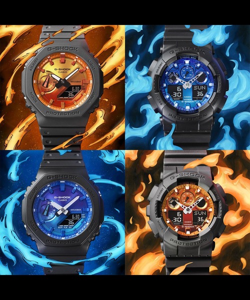本日限定価格【CASIO G-SHOCK】GA-2100FL-8AJF G-SHOCK 腕時計 Flame inside series / GA-2100FL-8AJF メンズ