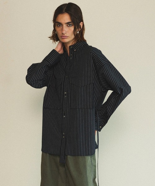 ブラウス シャツ Button Down Shirt/ボタンダウンシャツ「MAISON SPECIAL/メゾンスペシャル」セットアップ対応 レディ