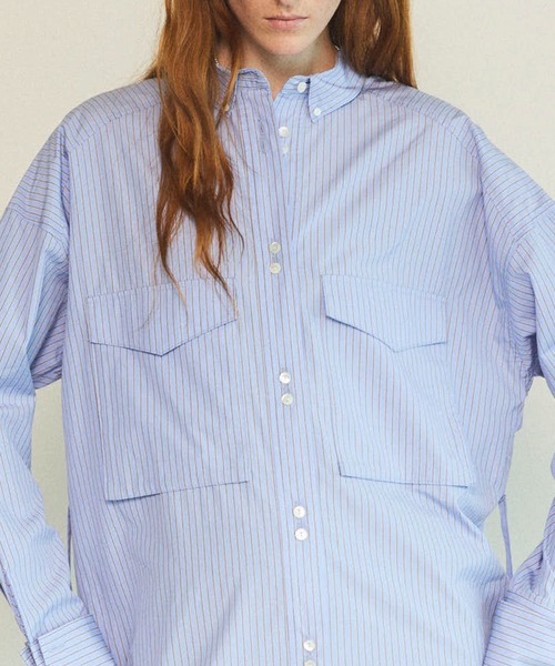 ブラウス シャツ Button Down Shirt/ボタンダウンシャツ「MAISON SPECIAL/メゾンスペシャル」セットアップ対応 レディ MAISON SPECIAL ブラウス シャツ Button Down Shirt/ボタン
