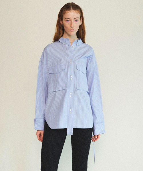 ブラウス シャツ Button Down Shirt/ボタンダウンシャツ「MAISON SPECIAL/メゾンスペシャル」セットアップ対応 レディ MAISON SPECIAL ブラウス シャツ Button Down Shirt/ボタン