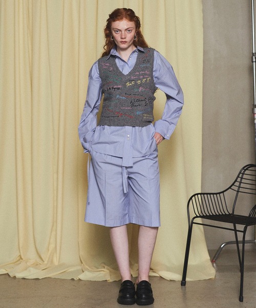 ブラウス シャツ Button Down Shirt/ボタンダウンシャツ「MAISON SPECIAL/メゾンスペシャル」セットアップ対応 レディ MAISON SPECIAL ブラウス シャツ Button Down Shirt/ボタン