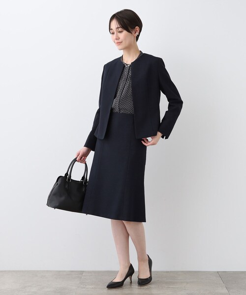 INDIVI ジャケット ノーカラージャケット 春SALE！「洗える