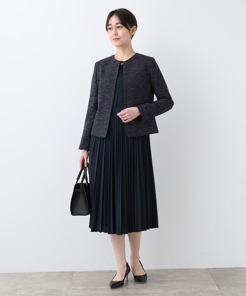 INDIVI ジャケット ノーカラージャケット 春SALE！「洗える