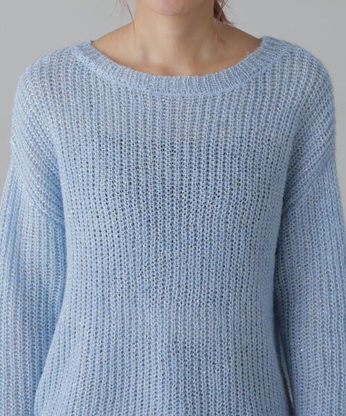 A FERRETTI / FRIDAY/スパンコール/ニット・セーター(厚手)/--/--/ブルー FREE'S MART（フリーズマート） ニット セーター 「MFM」スパンコール