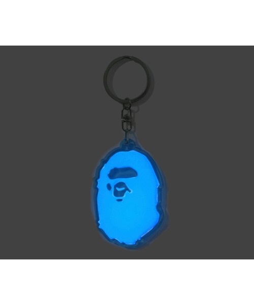 レザー ブラック APEHEAD キーホルダー BAPE☆新品・未使用 APE HEAD LEATHER KEYCHAIN | bape.com