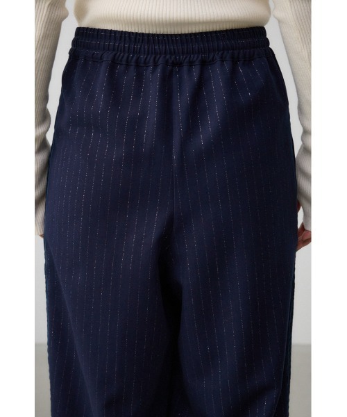 moussy ストライプパンツ AZUL BY MOUSSY スラックス パンツ ラメストライプサイドライン