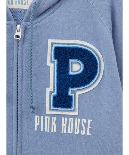 PINK HOUSE パーカー Pロゴサガラワッペン使いパーカー